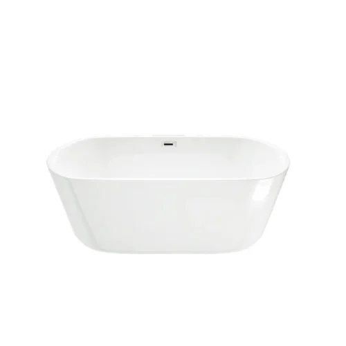 Freestanding Bathtub White Glossy Oval Acrylic 1650*700mm