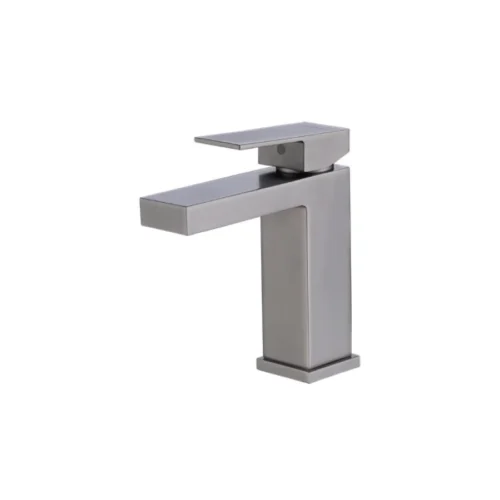 Single Hole Handle Bathroom Faucet​ For Basin Brushed Gray