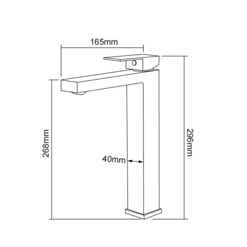 Silver Faucet Hot & Cold Single Hole Handle​ Bathroom Basin Dimensions