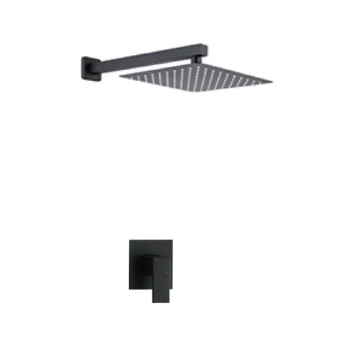 Black Single Lever Concealed Shower Mixer​ Rain Spray