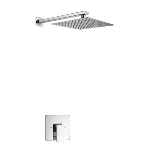 Shower Heads With Shut Off Valve Wall Mounted​​ Silver