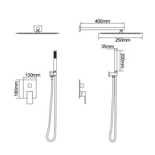 gold-concealed-shower-mixer-set-with-head-hand-showers dimensions