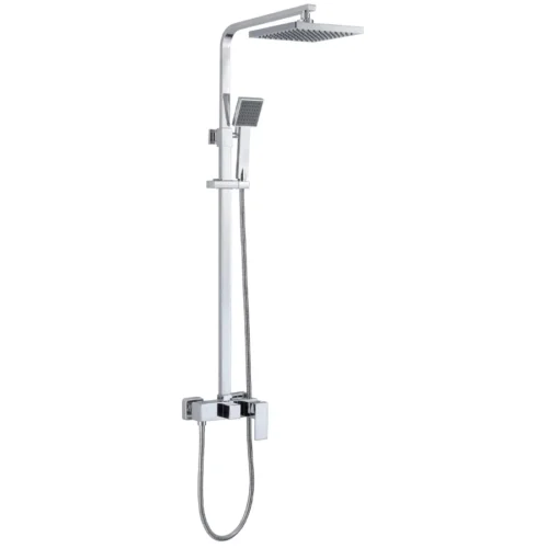 Exposed Pipe Shower Head and Handheld Combo with Valve Diverter