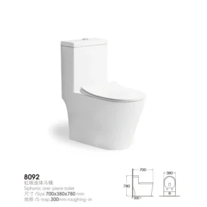 Skirted Design Toilet Flush Two Buttons​ Saudi Arabia dimensions