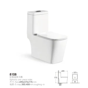 Middle Eastern Toilet Square Rectangular Elongated size chart