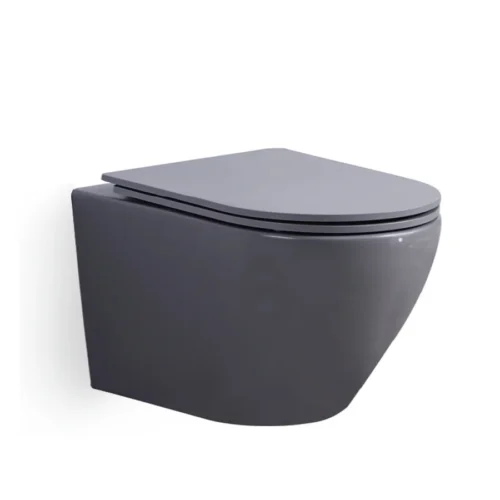 Concealed Cistern Wall Hung Toilet​ Gray​ in Saudi Arabia