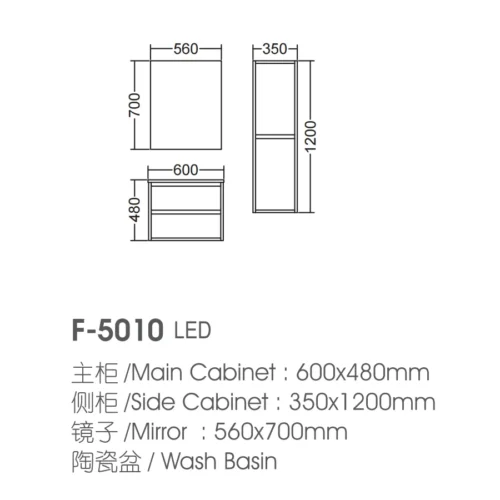 Plywood Bathroom Vanity China Wholesale dimension