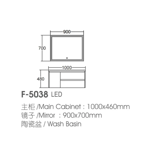 Factory Direct Bathroom Vanity Cabinet Combo dimensions