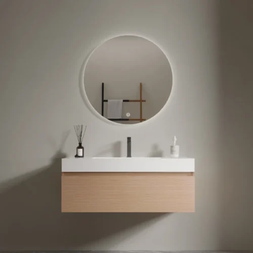 Bathroom Sink Vanity With Vitreous China Rectangular Vessel Bathroom Sink