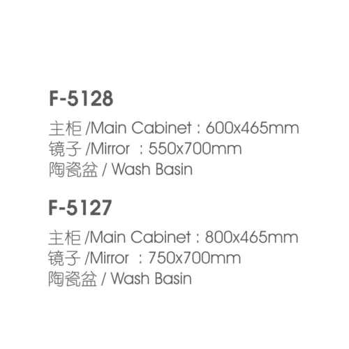 Small Bathroom Vanity​ Set​​ in Saudi Arabia size chart