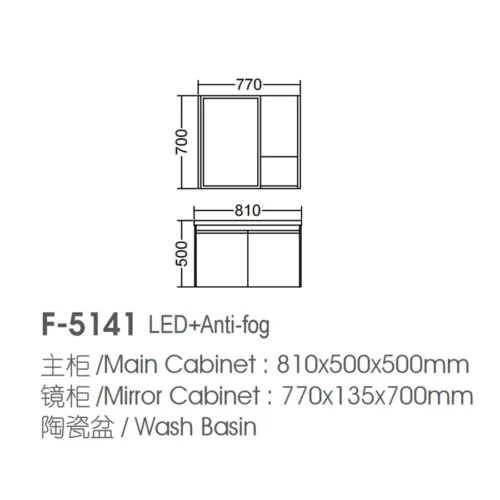 Discount Bathroom Vanities From China​ in Saudi Arabia dimensions