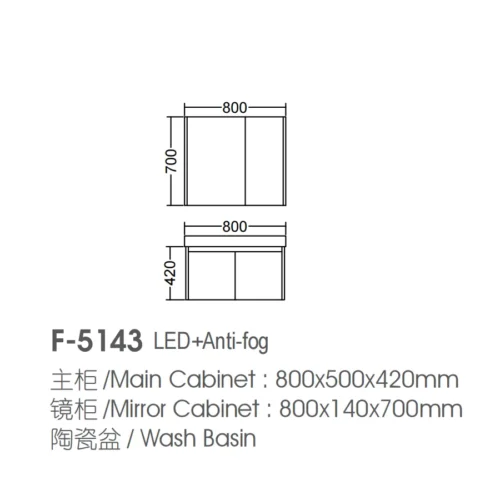 Bathroom Vanity Cabinets Set​​ in Saudi Arabia​ dimensions