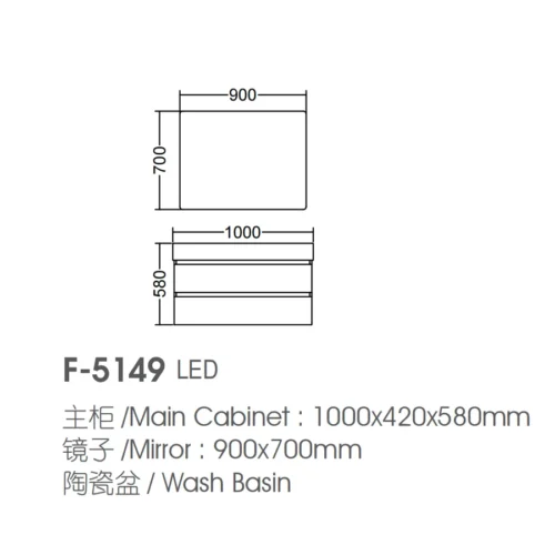 Bathroom Vanity With Coutertop Sink Manufacturer dimensions