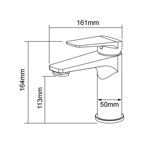 Single Handle Basin Faucet in UAE​​​​ dimensions