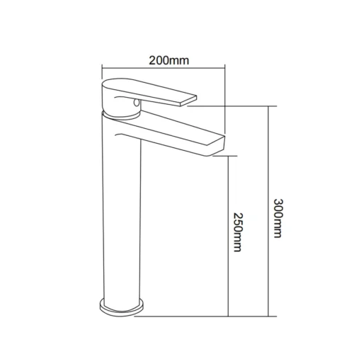 Single Hole Bathroom Sink Faucet​ Silver​ in UAE dimensions