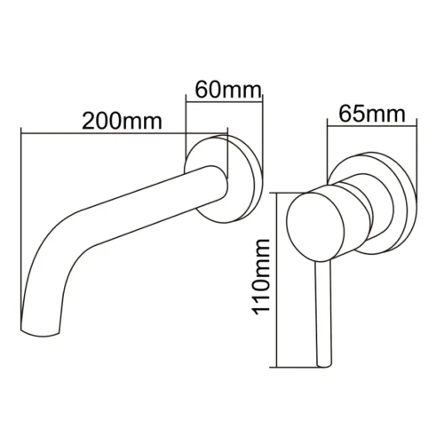 Cold Water Wall Mounted Faucet Supplier​ China Factory​​ dimensions