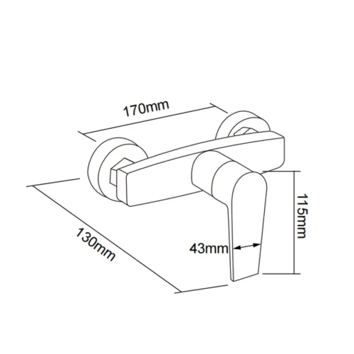 Commercial Shower Faucet Set​​ in UAE dimensions