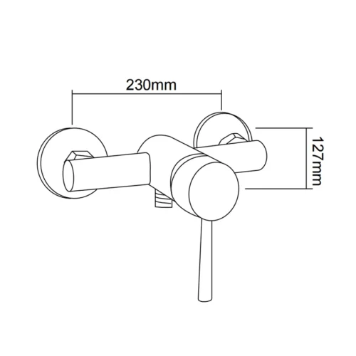 Exposed Shower Faucet​ in UAE dimensions