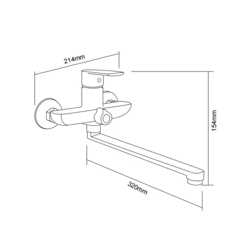 Tub Shower Faucet​ in Saudi Arabia dimensions