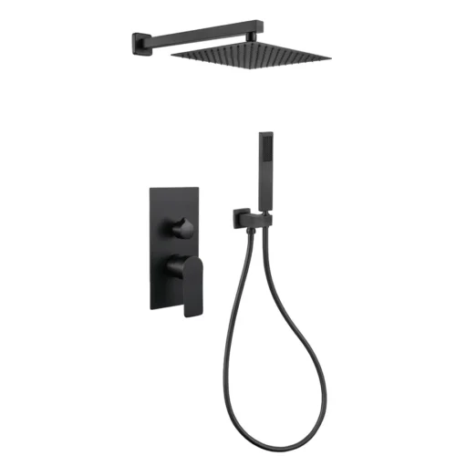 Black Concealed Shower Mixer With Handheld in Saudi Arabia