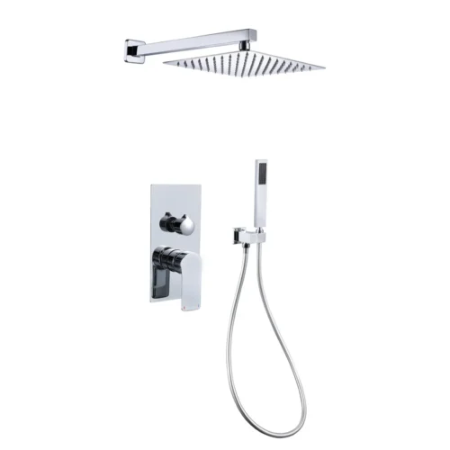 Silver Concealed Shower Mixer With Handheld in Saudi Arabia