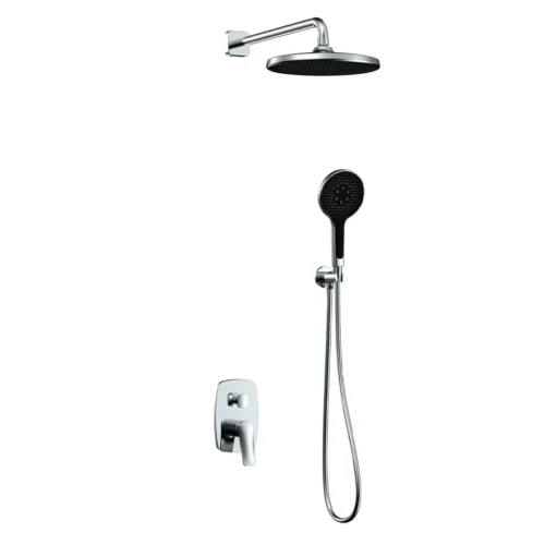 Silver Bathroom Faucet Shower Mixer Set in Saudi Arabia