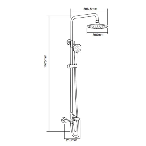 Rain Shower Set in Saudi Arabia dimensions